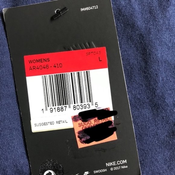 😍NWT Nike Americana WMNS Crop Top AR4046 410 Sz L - Picture 3 of 3